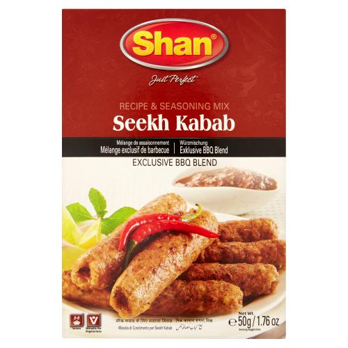 SHAN SEEKH KABAB RECIPE & SEASONING MIX - 50G - SHAN