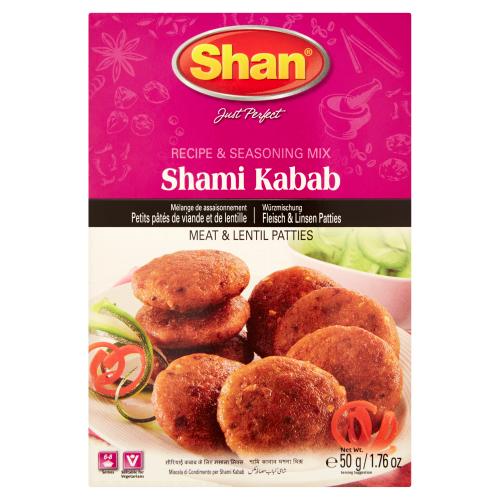 SHAN SHAMI KABAB RECIPE & MASALA MIX - 50G - SHAN