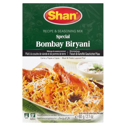 SHAN SPECIAL BOMBAY BIRYANI RECIPE & SEASONING MIX - 60G - SHAN