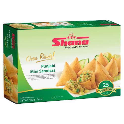 SHANA MINI COCKTAIL PUNJABI SAMOSAS - 500G - SHANA