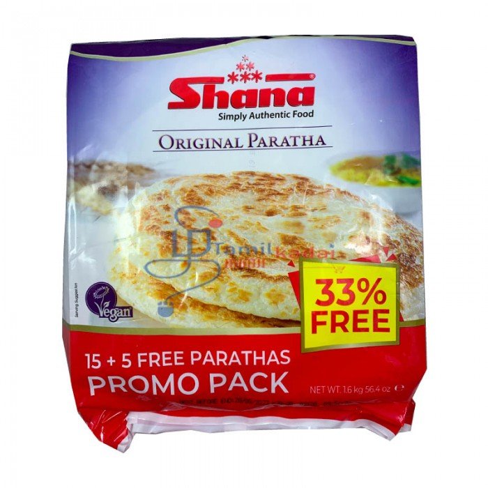 SHANA ORIGINAL PARATHAS PROMO PACK 20PCS - 1.6KG - SHANA