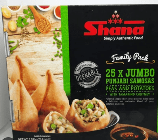 SHANA PUNJABI SAMOSA JUMBO FAMILY PACK - 25 PCS - SHANA