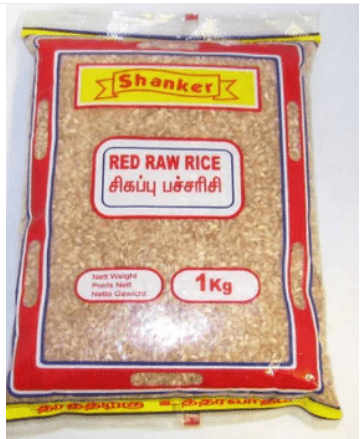 SHANKAR RED RAW RICE - 1KG - SHANKAR