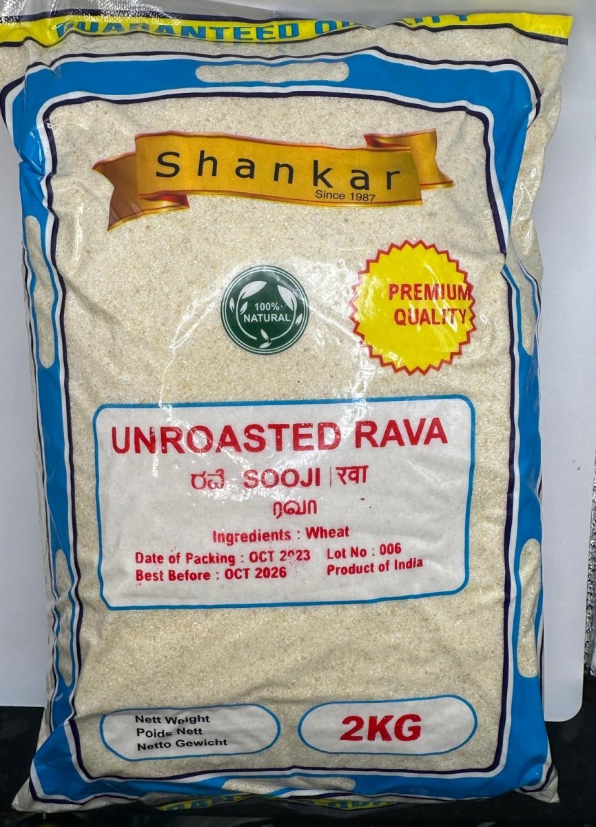 SHANKAR UNROASTED RAVA - 2KG - SHANKAR