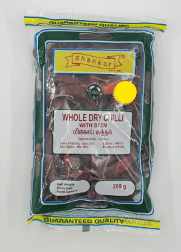 SHANKAR WHOLE DRY CHILLI WITH STEM - 200G - SHANKAR