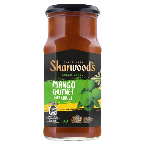 SHARWOODS MANGO CHUTNEY WITH CHILLI - 360G - SHARWOOD