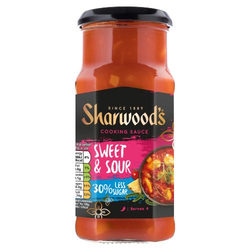 SHARWOODS SWEET SOUR SAUCE REDUCED SUGAR - 425G - SHARWOOD