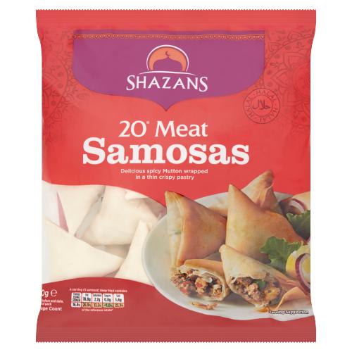 SHAZANS 20 MEAT SAMOSAS - 650G - SHAZANS