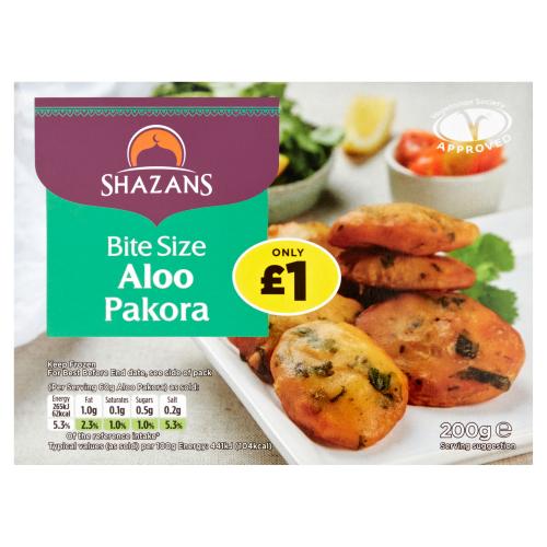 SHAZANS BITE SIZE ALOO PAKORA - 200G - SHAZANS