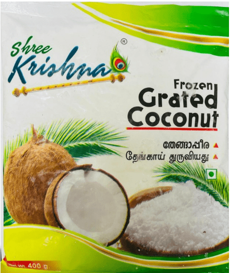 SHREE KRISHNA FROZEN GRATED COCONUT - 400G - SHREE KRISHNA