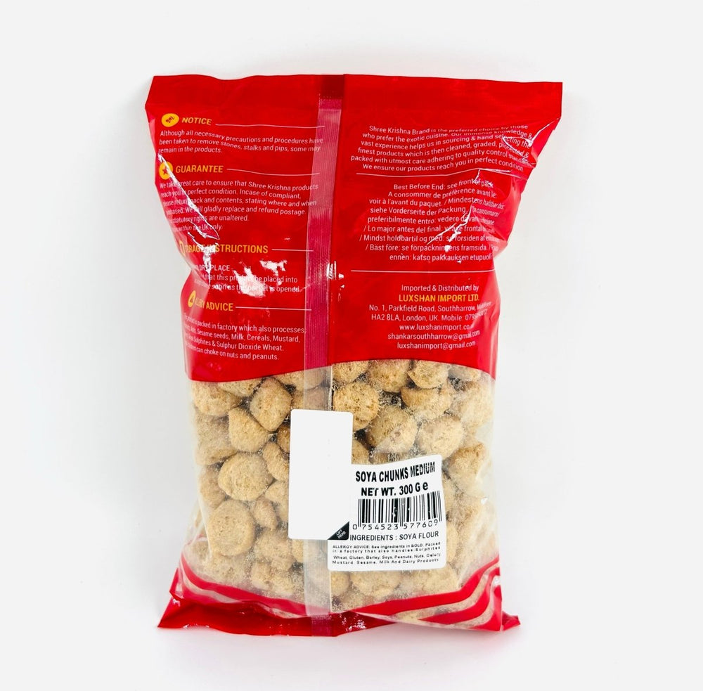 SHREE KRISHNA SOYA CHUNKS MEDIUM - 300G - SHREE KRISHNA