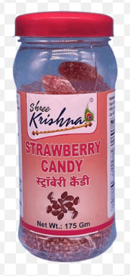 SHREE KRISHNA STRAWBERRY CANDY - 175G - SHREE KRISHNA