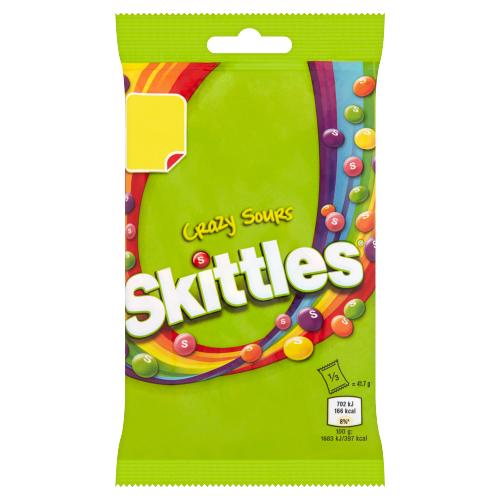 SKITTLES CRAZY SOURS - 125G - SKITTLES