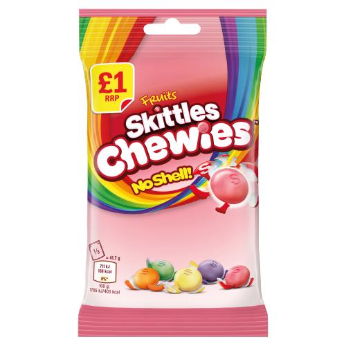 SKITTLES FRUIT CHEWIES BAG - 125G - SKITTLES