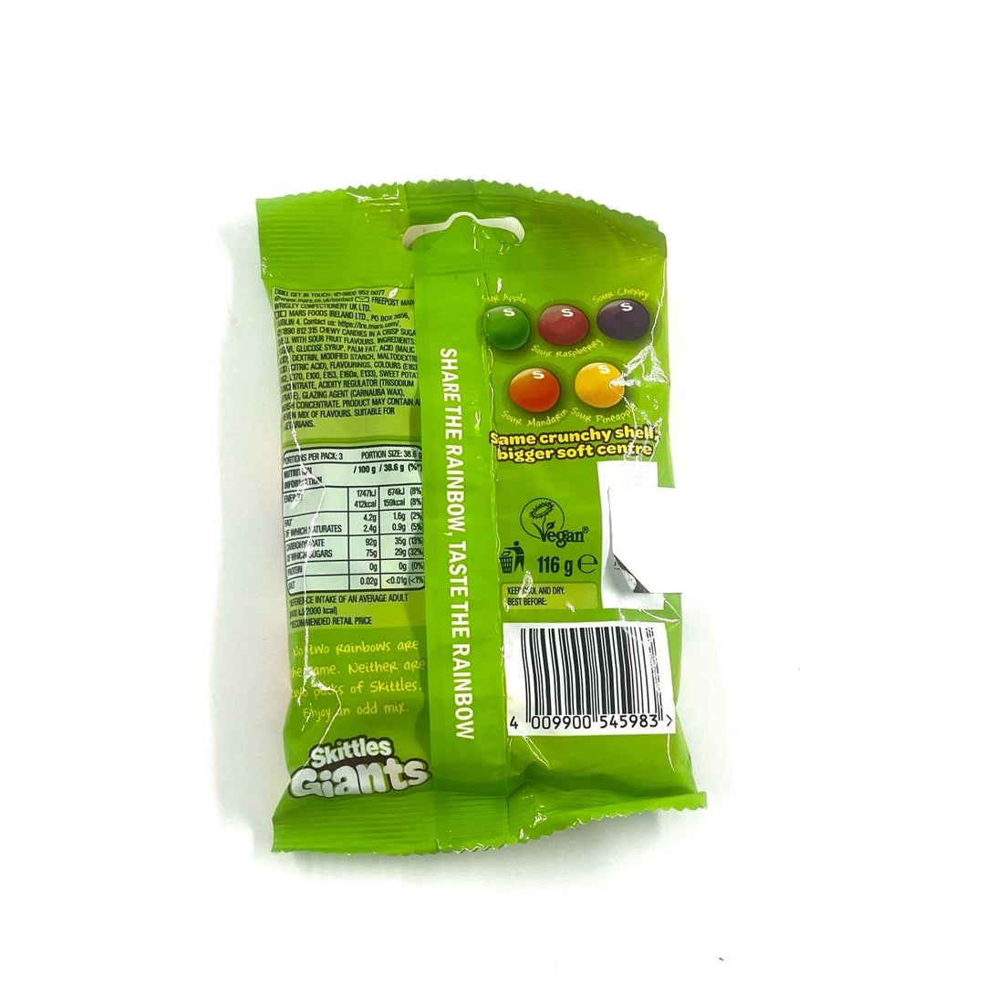 SKITTLES GIANT VEGN SOURS - 116G - SKITTLES