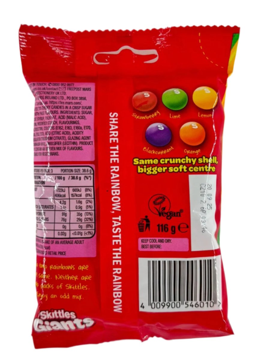 Skittles Giants Vegan Fruits - 116g - SKITTLES