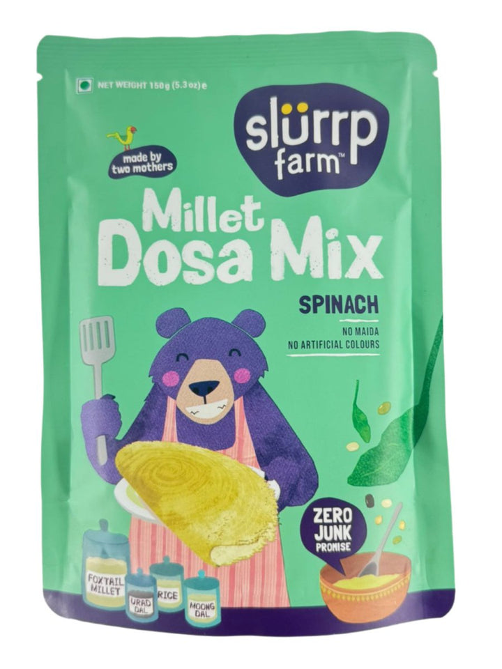 Slurrp Farm Millet Dosa Mix Spinach Flavour - 150g - SLURRP FARM