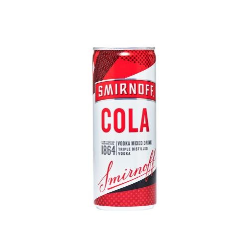 SMIRNOFF VODKA & COLA RTD PREMIX CAN - 250ML - SMIRNOFF