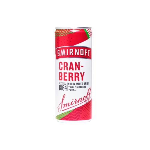 SMIRNOFF VODKA & CRANBERRY RTD PREMIX CAN - 250ML - SMIRNOFF