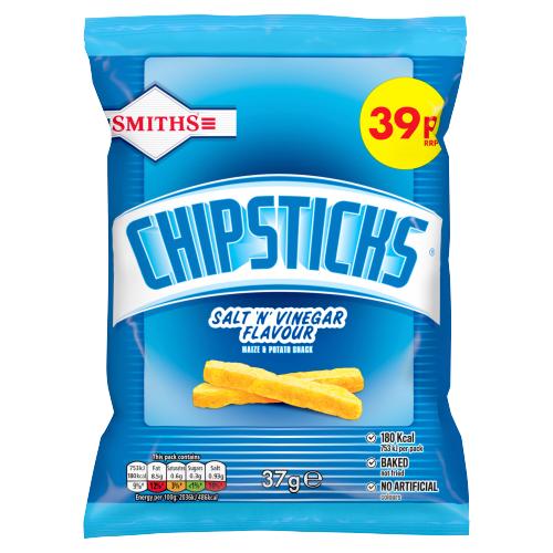 SMITHS CHIPSTIX SALT & VINEGAR - 37G - SMITHS