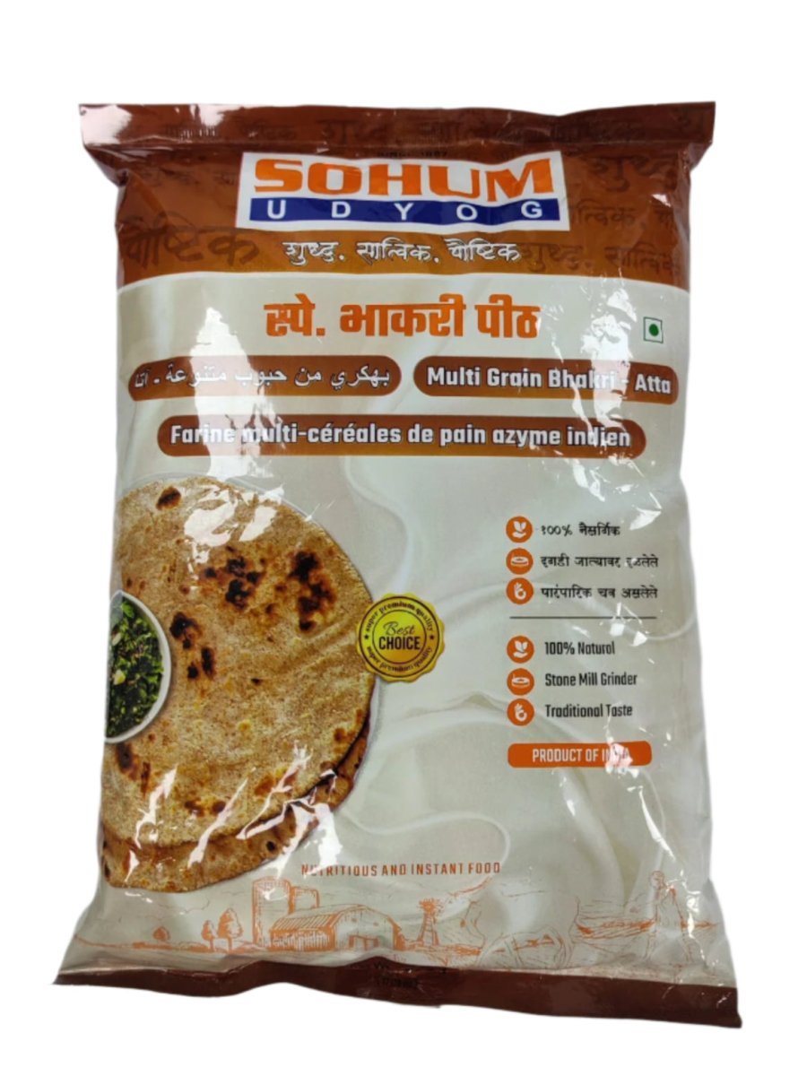 Sohum Udyog Multigrain Bhakri Atta - 500g - SOHUM