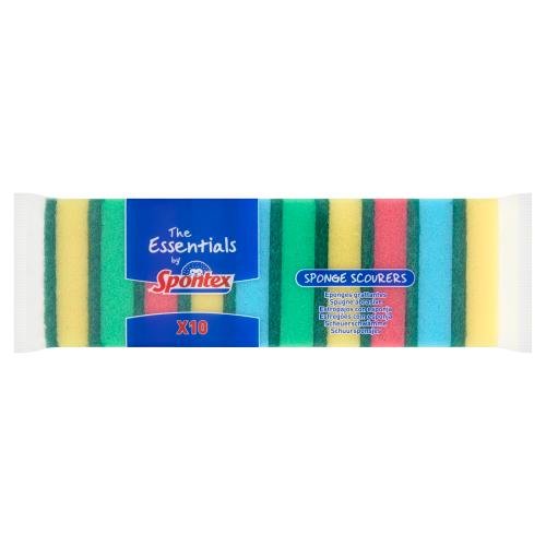 SPONTEX SPONGE SCOURERS - 10PACK - SPONTEX