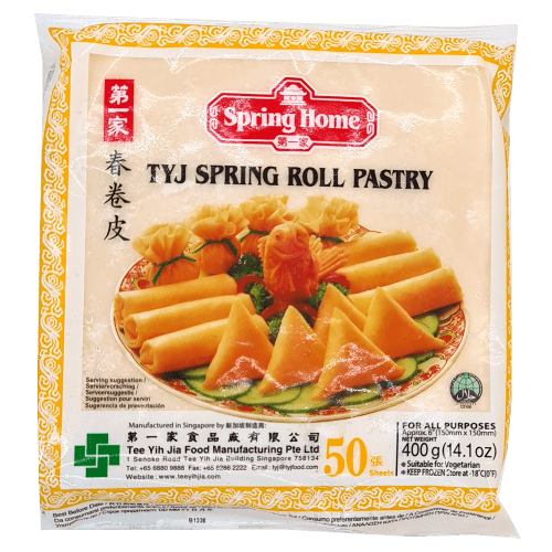 SPRING HOME TYJ SPRING ROLL PASTRY 6" 50 SHEETS - 400G - SPRING HOME