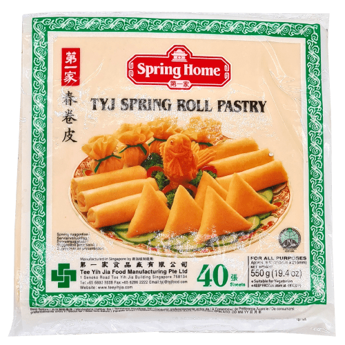 SPRING HOME TYJ SPRING ROLL PASTRY 8.5" 40 SHEETS - 550G - SPRING HOME