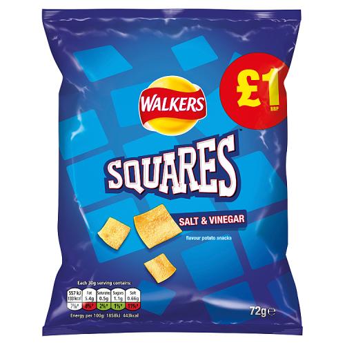 SQUARES SALT & VINEGAR - 72G - SQUARES