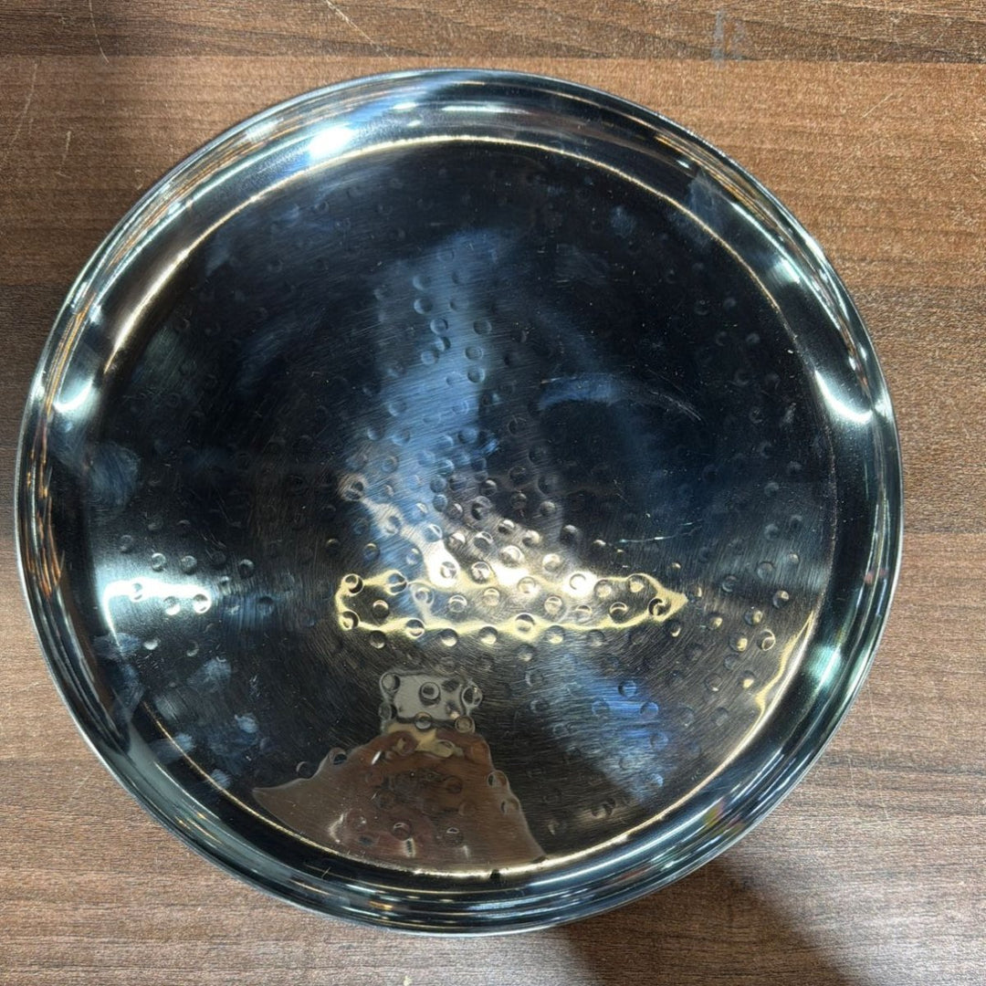 Ss Hammered Full Plate - 11inch - ALLI BHAVAN