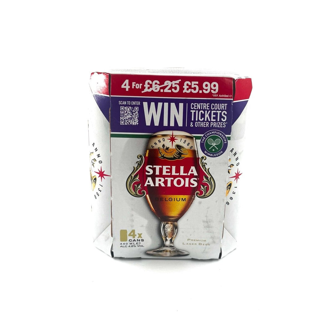 STELLA ARTOIS BELGIUM 4PK LAGER BEER - 440ML - STELLA ARTOIS