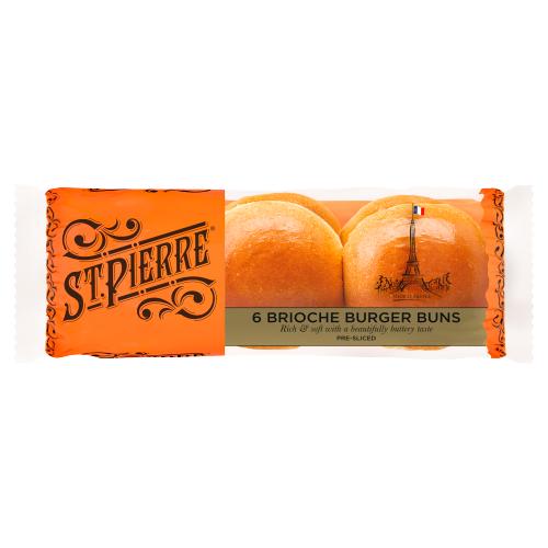 STPIERRE BRIOCHE BURGER BUNS 6PK - 6PK - STPIERRE