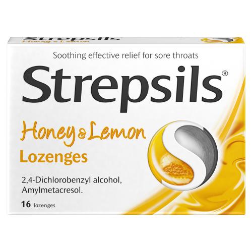 STREPSIL GSL HONEY & LEMON - 16PK - STREPSIL