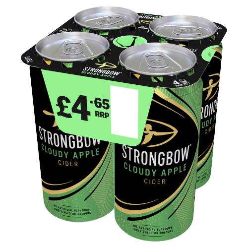 STRONGBOW CLOUDY APPLE 4PK GREEN GRIP - 440ML - S/BOW