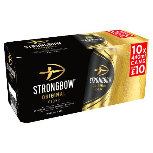 STRONGBOW ORIGINAL CIDER 10PK - 440ML - Branded