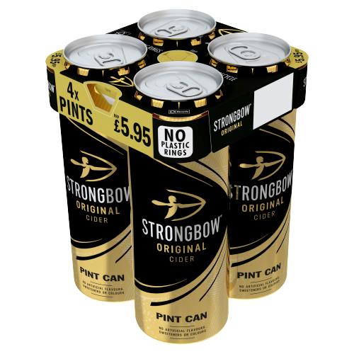 STRONGBOW ORIGINAL CIDER 4PK - 568ML - Branded