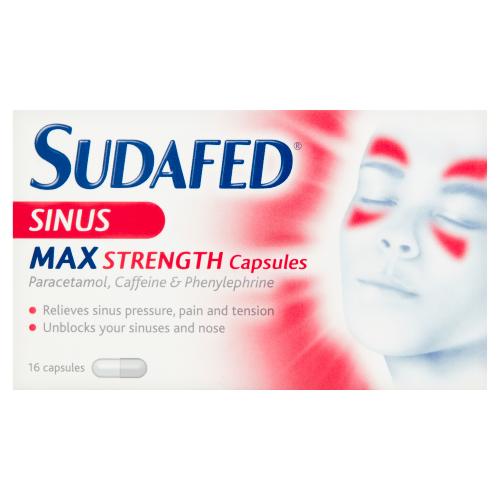 SUDAFED GSL SINUS MAX STRENGTH CAPSULES - 16PK - SUDAFED