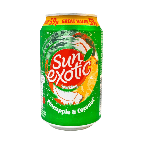 SUN EXOTIC SPARKLING PINEAPPLE & COCONUT - 330ML - SUN EXOTIC