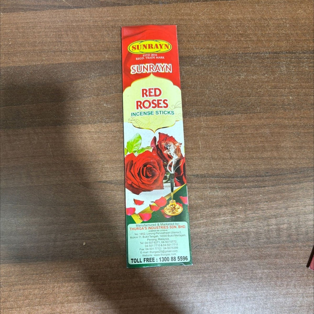 Sunrayn Red Roses Incense Sticks - 1pc - SUNRAYN