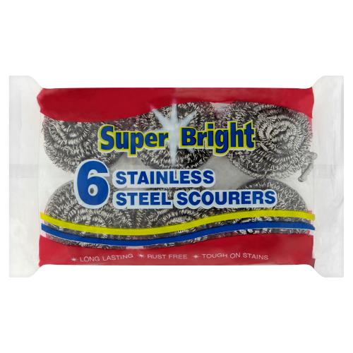 Super Bright Steel Scourer - 6pack