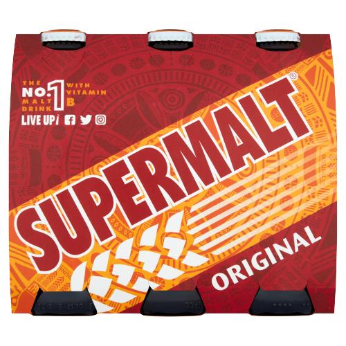 SUPERMALT BOTTLES - 6X330ML - SUPERMALT