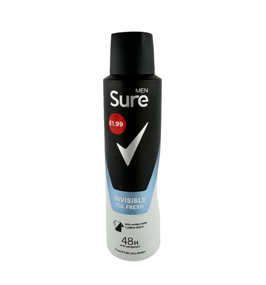 SURE MEN INVISIBLE ICE FRESH 48H - 150ML - SURE MEN