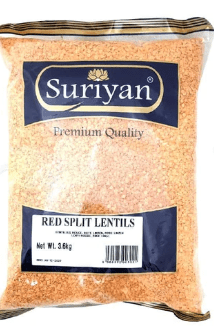 SURIYAN RED SPLIT LENTILS - 3.6KG - SURIYAN