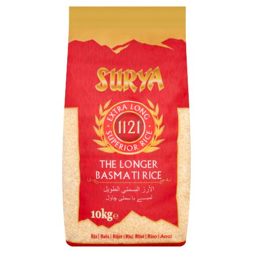 SURYA EXTRA LONG SUPERIOR RICE 1121 BASMATI RICE - 10KG - SURYAA