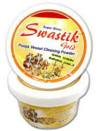 SWASTIK GOLD POOJA VESSEL CLEANING POWDER - 100G - SWASTIK