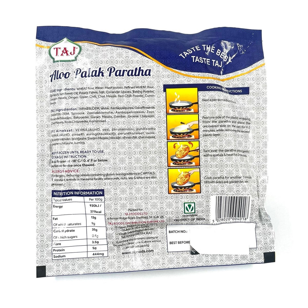 TAJ ALOO PALAK PARATHA - 400G - TAJ