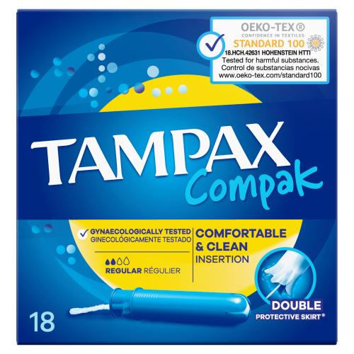 TAMPAX COMPAK REGULAR 18S - 18PK - TAMPAX