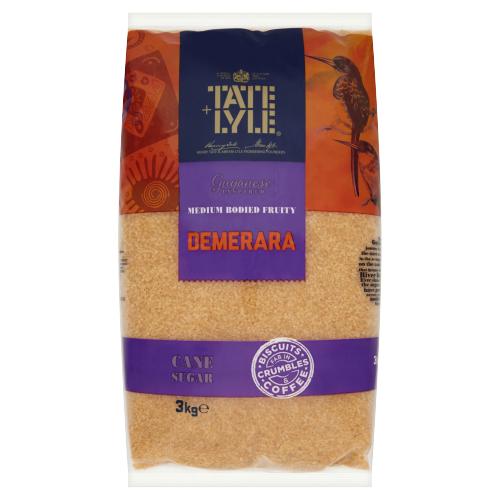 TATE AND LYLE SUGARS DEMERARA SUGAR 3KG - TATE & LYLE