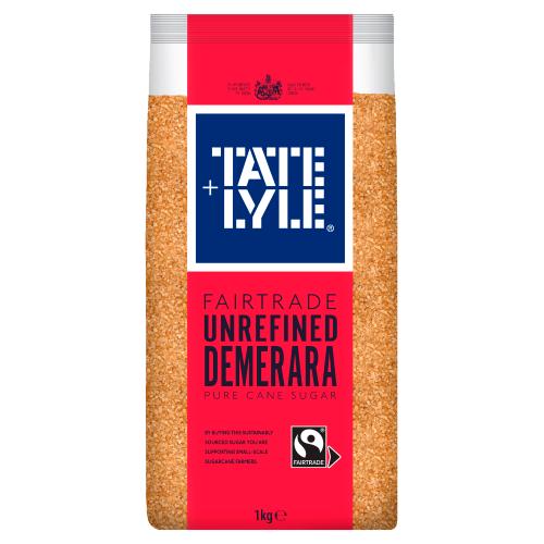 TATE & LYLE FAIRTRADE DEMERARA SUGAR - 1KG - TATE & LYLE