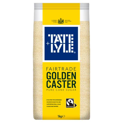 TATE & LYLE FAIRTRADE GOLDEN CASTER SUGAR - 1KG - TATE & LYLE